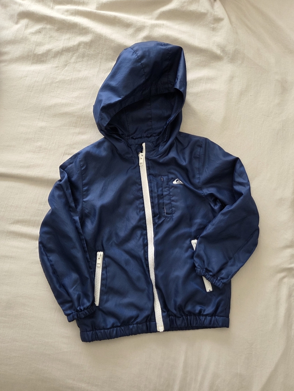 Quiksilver Navy Hooded Windbreaker Jacket Size 4T